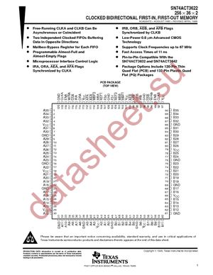 SN74ACT3622-30PCB datasheet  